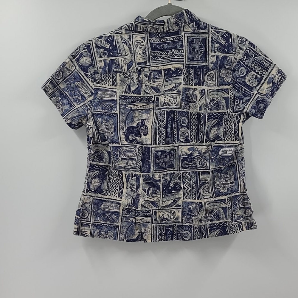 Boys harley Davidson short sleeve button down top - Picture 2 of 6